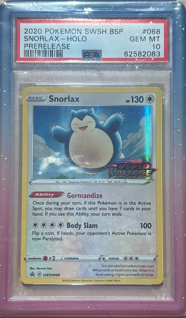 Snorlax (PSA 10) - SWSH068 (Sword & Shield Promo)