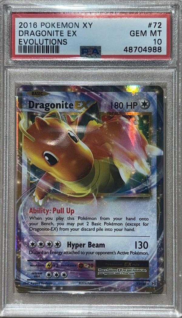Dragonite EX (PSA 10) - 72/108 (Evolutions)