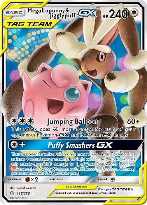 Mega Lopunny & Jigglypuff GX - 165/236 (Cosmic Eclipse)