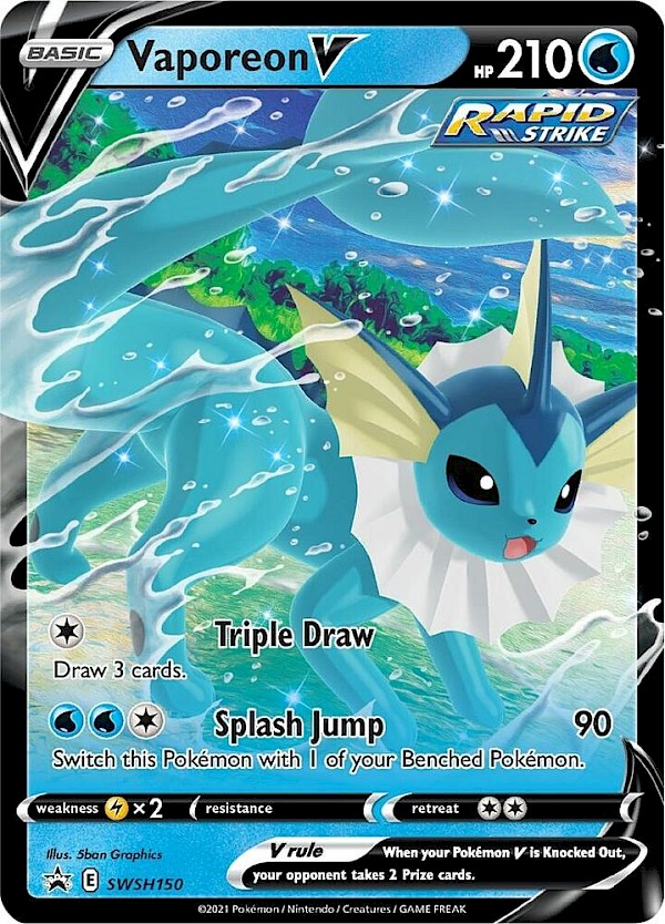 Vaporeon V - SWSH150 (Sword & Shield Promo)
