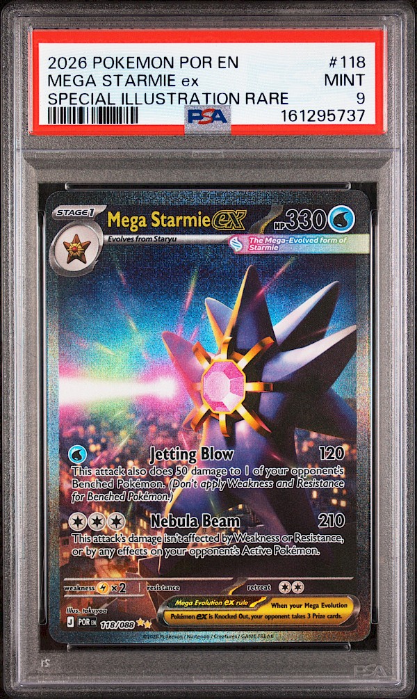 Mega Starmie EX (PSA 9) - 118/088 (Perfect Order)