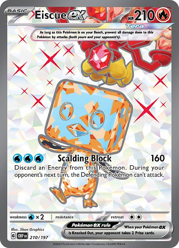 Eiscue EX - 210/197 (Obsidian Flames)