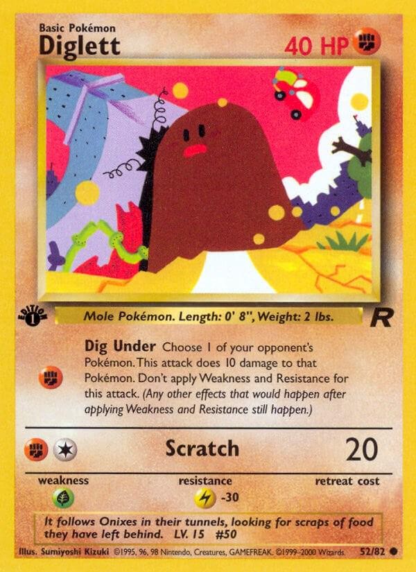 Diglett (First Edition) - 52/82 (Team Rocket)