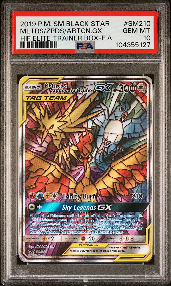 Moltres & Zapdos & Articuno GX (PSA 10) - SM210 (Promo)