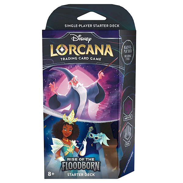 Disney Lorcana: Rise of the Floodborn Amethyst and Steel Starter Deck