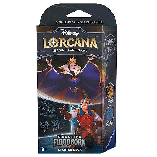 Disney Lorcana: Rise of the Floodborn Amber and Sapphire Starter Deck