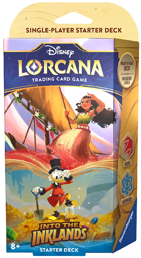 Disney Lorcana Trading Card Game: Into The Inklands Ruby and Sapphire Starter Deck