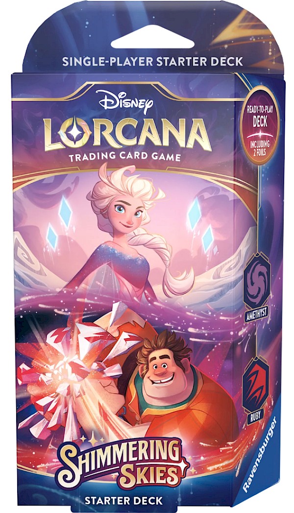 Disney Lorcana: Shimmering Skies Amethyst and Ruby Starter Deck