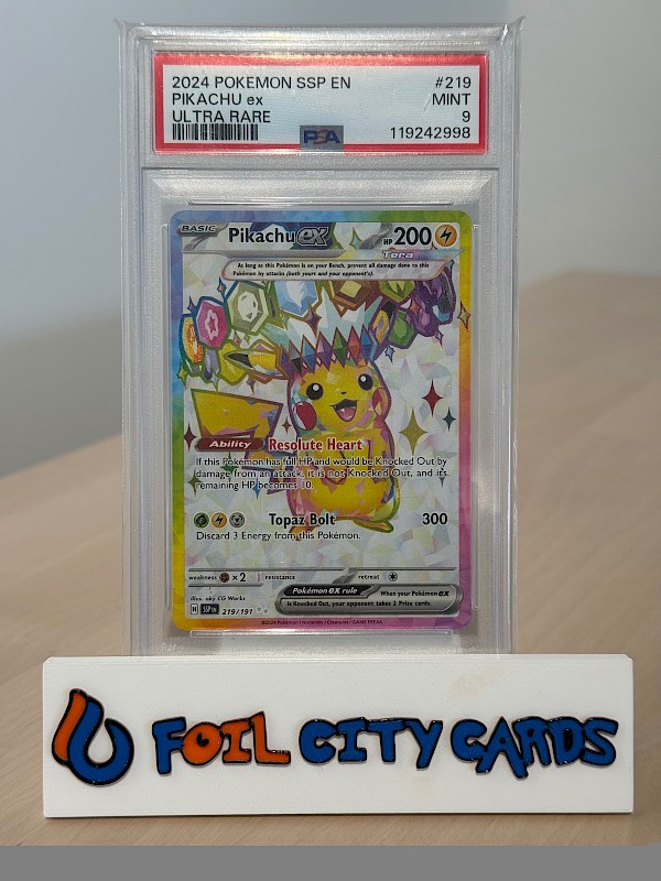 PSA 9 Pikachu - Surging Sparks 219/191