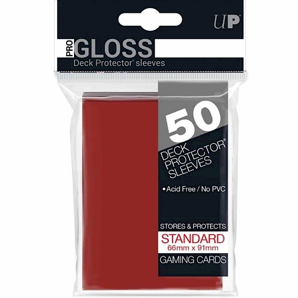 UltraPro: 50ct Standard Deck Protector Sleeves (Red)