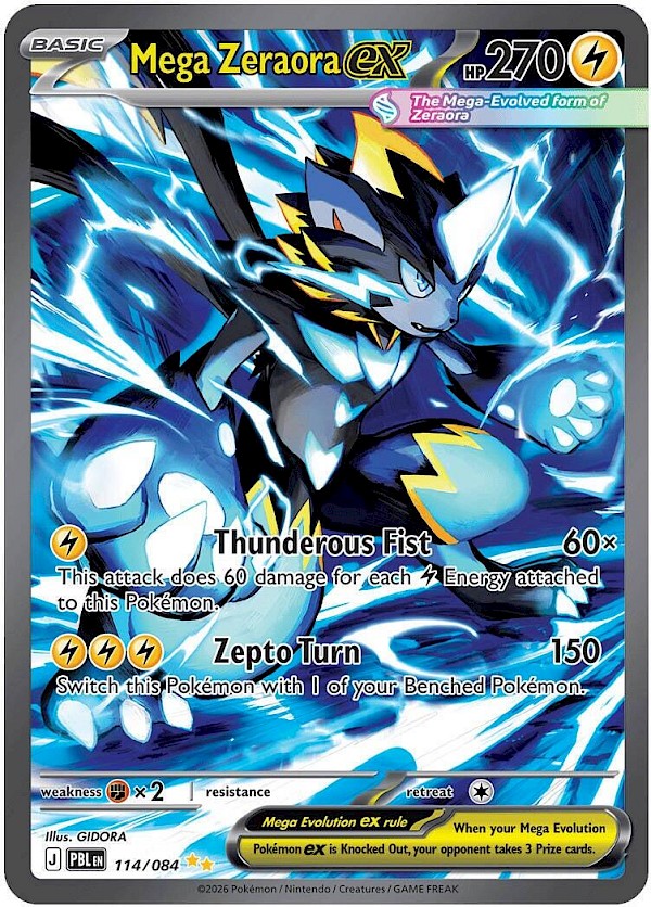 Mega Zeraora EX - 114/084 (Pitch Black)