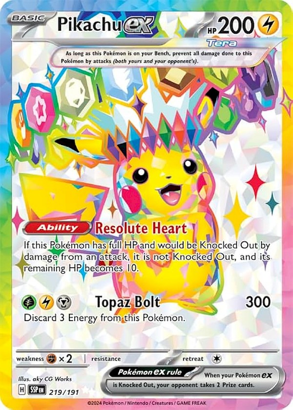Pikachu EX - 219/191 (Surging Sparks)