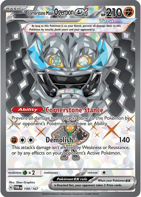 Cornerstone Mask Ogerpon EX - 199/167 (Twilight Masquerade)