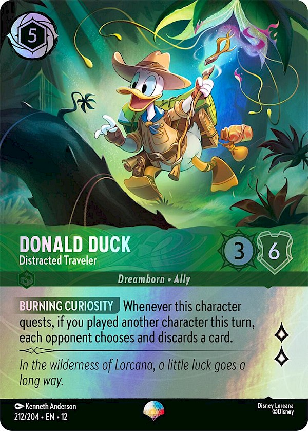 Donald Duck - Distracted Traveler (212/204 EN 12) - Wilds Unknown