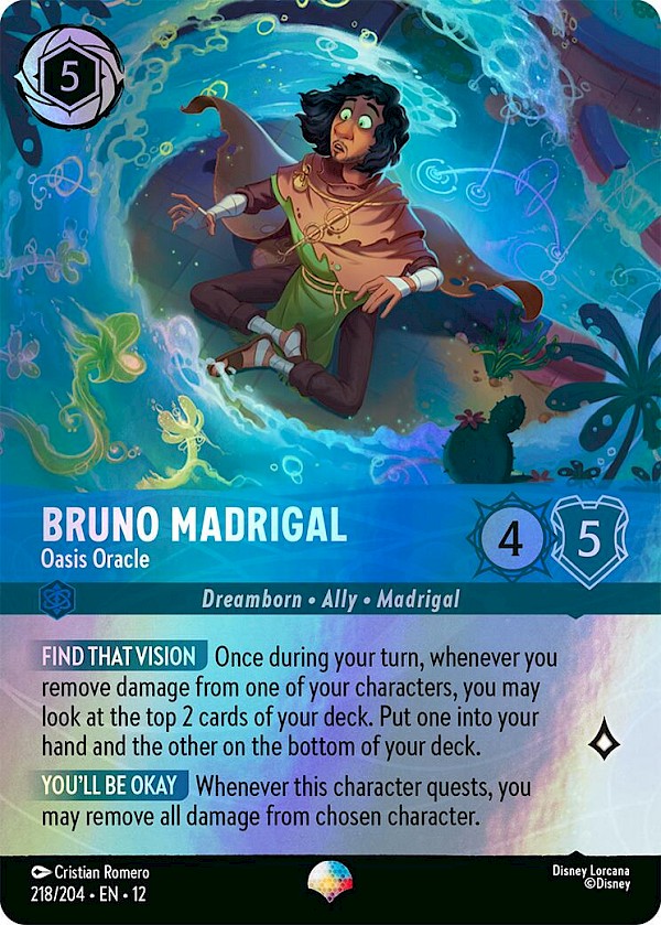Bruno Madrigal - Oasis Oracle (218/204 EN 12) - Wilds Unknown