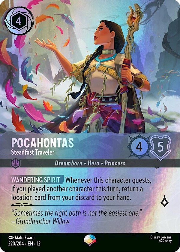 Pocahontas - Steadfast Traveler (220/204 EN 12) - Wilds Unknown