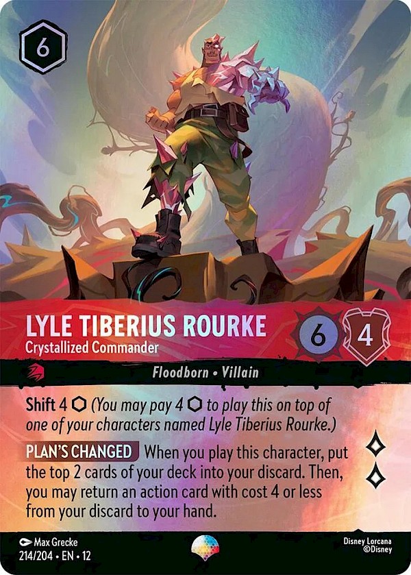 Lyle Tiberius Rourke - Crystallized Commander (214/204 EN 12) - Wilds Unknown