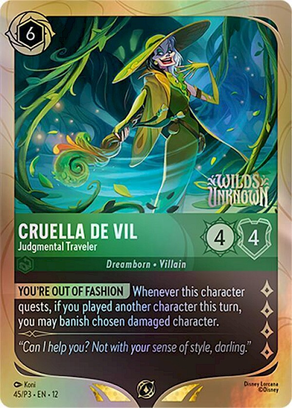 Cruella De Vil - Judgmental Traveler (45/P3 EN 12) - Promo
