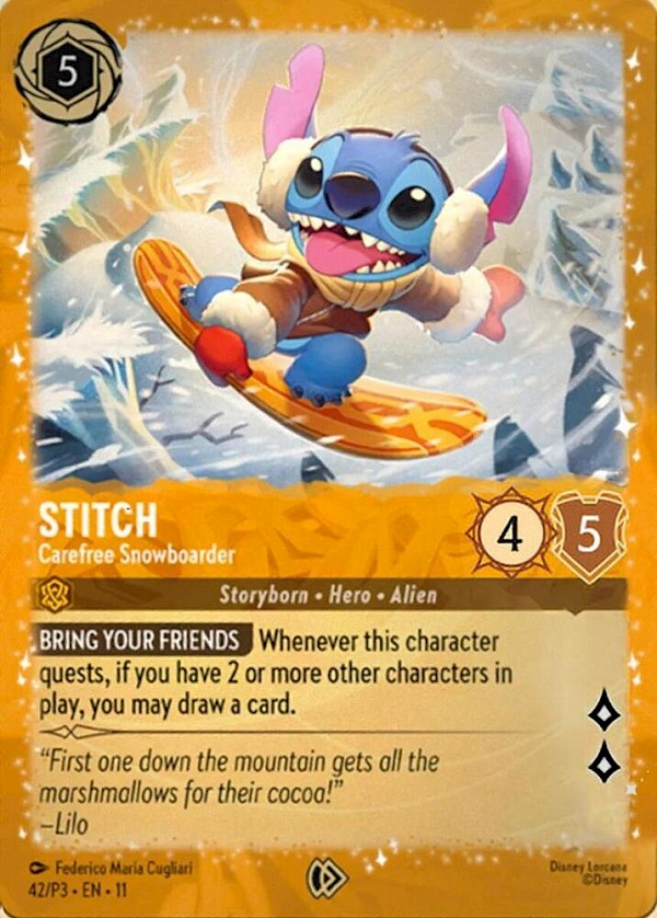 Stitch - Carefree Snowboarder (42/P3 EN 11) - Promo
