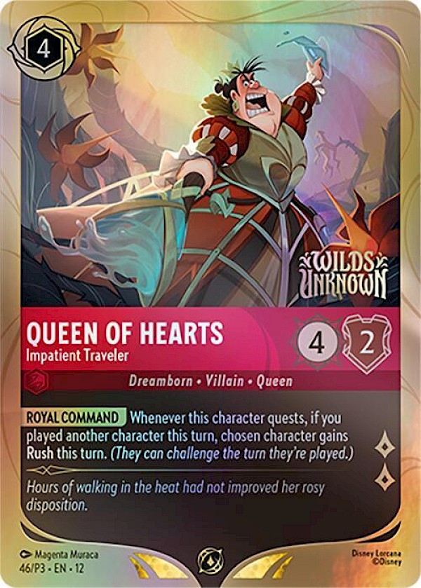 Queen of Hearts - Impatient Traveler (46/P3 EN 12) - Promo