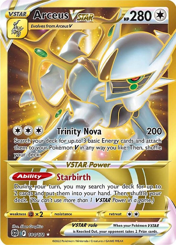 Arceus VSTAR (Secret) - 184/172 (Brilliant Stars)
