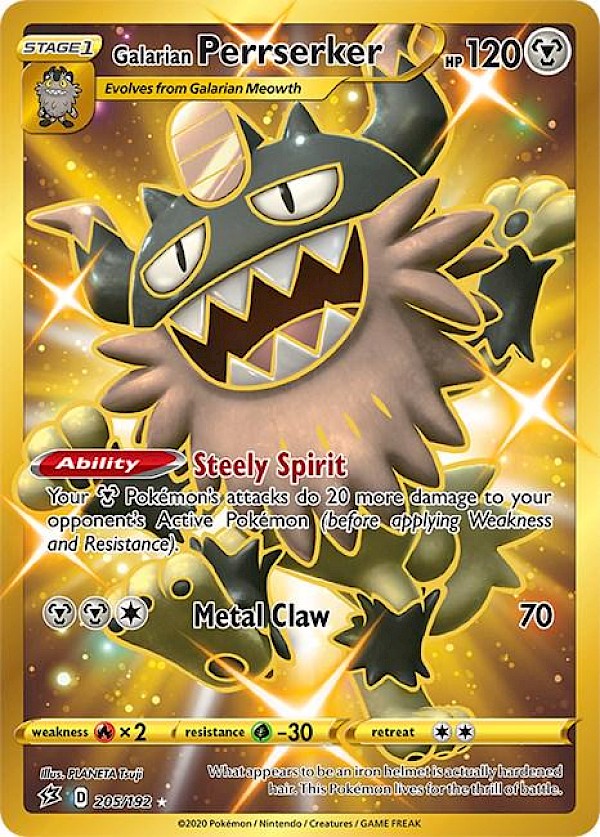 Galarian Perrserker (Secret) - 205/192 (Rebel Clash)