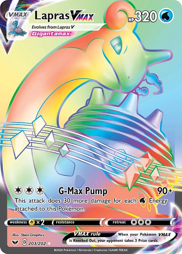 Lapras VMAX - 203/202 (Sword & Shield Base Set)