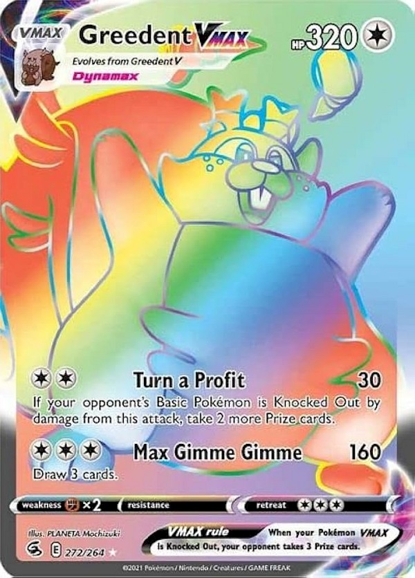 Greedent VMAX (Secret) - 272/264 (Fusion Strike)