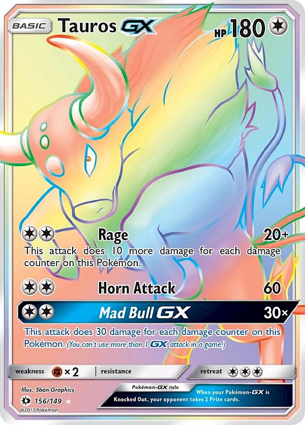 Tauros GX (Secret) - 156/149 (Sun & Moon Base)