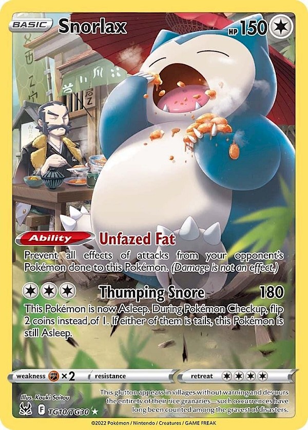 Snorlax - TG10/TG30 (Lost Origin Trainer Gallery)