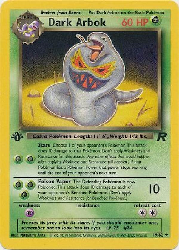 Dark Arbok (First Edition) - 19/82