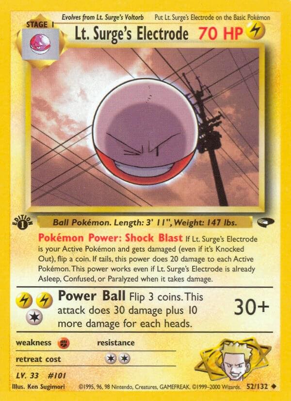 Lt. Surge's Electrode (First Edition) - 52/132