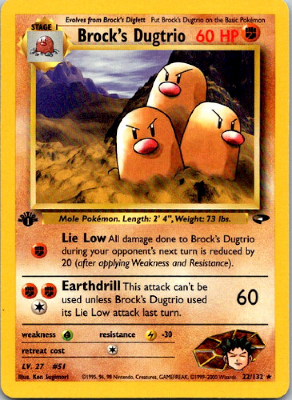 Brock's Dugtrio (First Edition) - 22/132