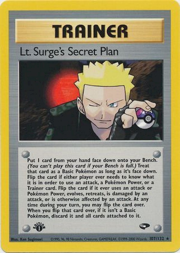 Lt. Surge's Secret Plan (First Edition) - 107/132 (Gym Heroes)