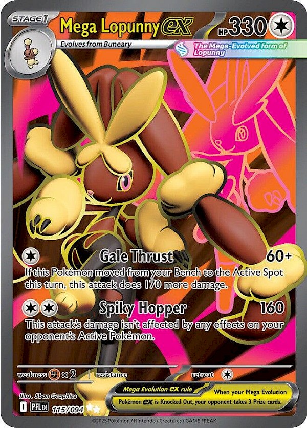 Mega Lopunny EX - 115/094 (Phantasmal Flames)
