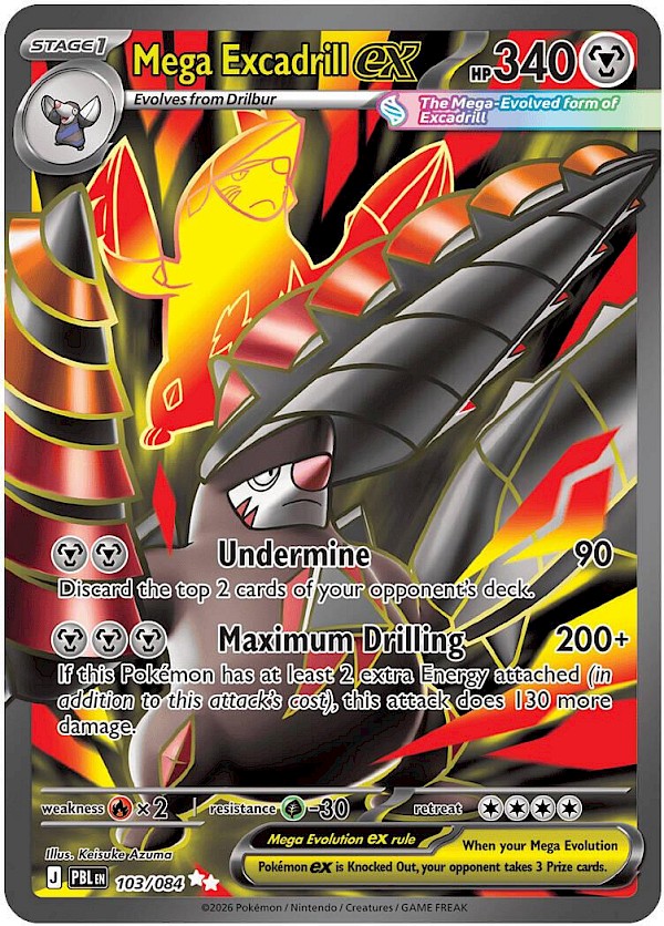 Mega Excadrill EX - 103/084 (Pitch Black)