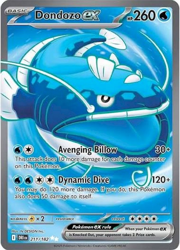 Dondozo EX - 211/182 (Destined Rivals)