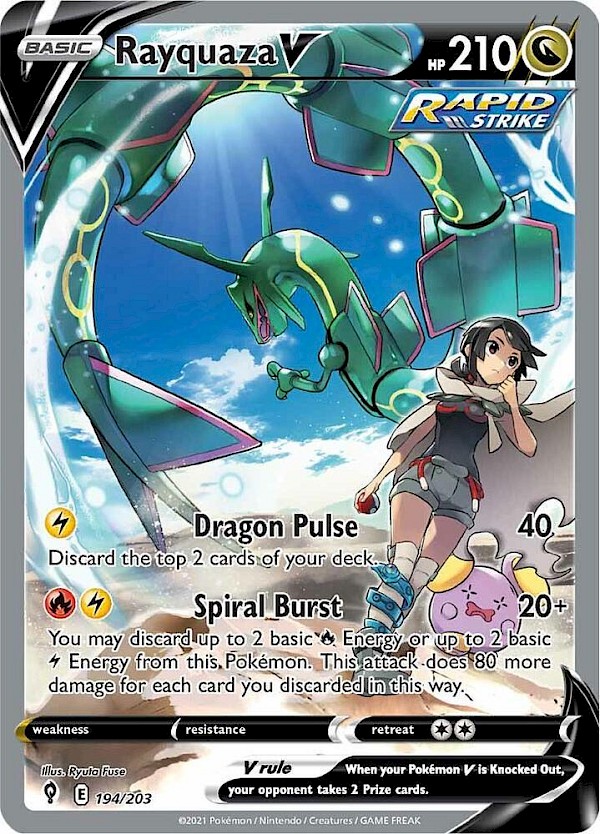 Rayquaza V (Alternate Full Art) - 194/203 (Evolving Skies)