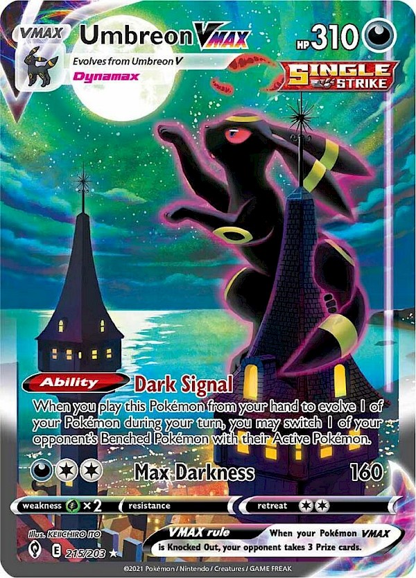 Umbreon VMAX (Alternate Art Secret) - 215/203 (Evolving Skies)
