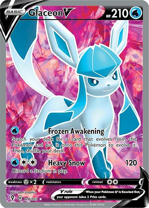 Glaceon V (Full Art) - 174/203 (Evolving Skies)