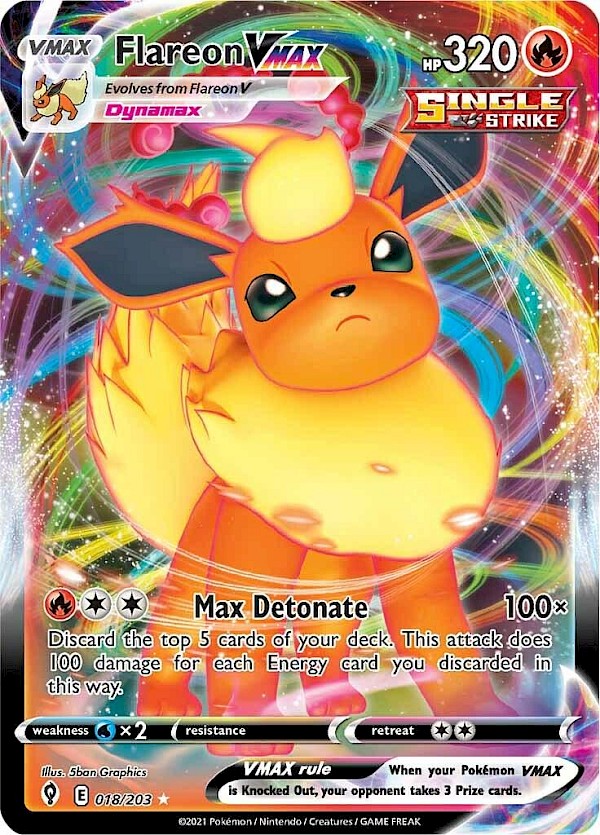 Flareon VMAX - 018/203 (Evolving Skies)