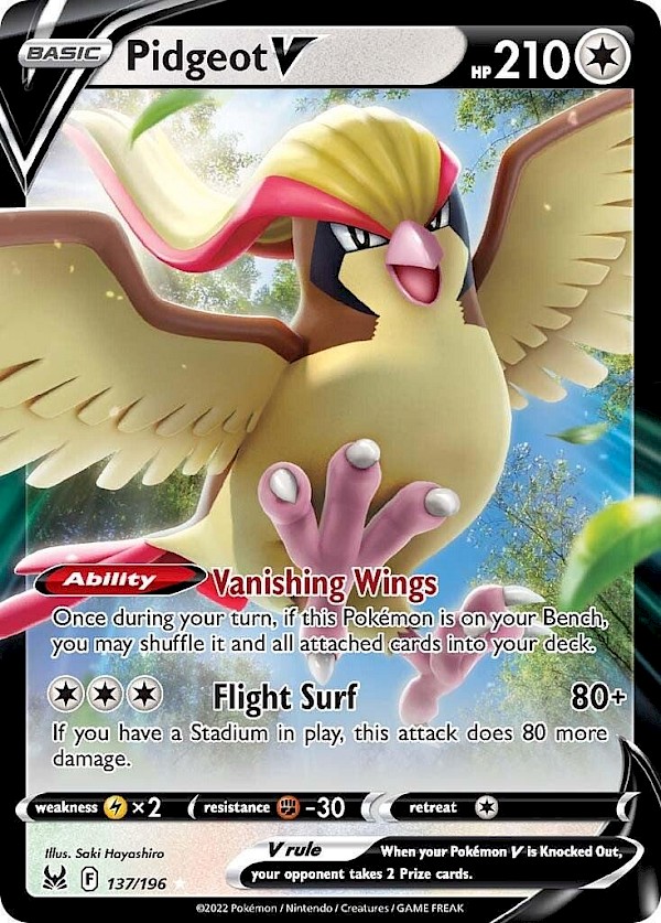 Pidgeot V - 137/196 (Lost Origin)