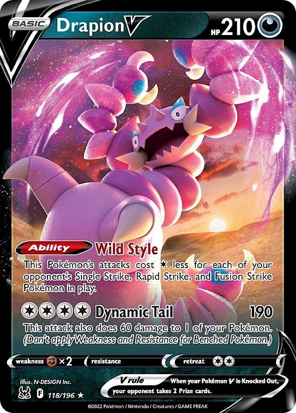 Drapion V - 118/196 (Lost Origin)