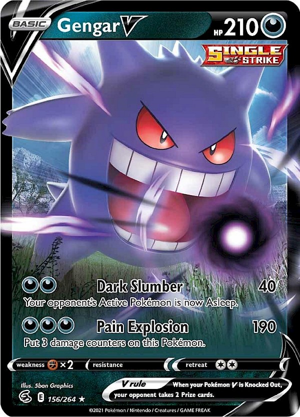 Gengar V - 156/264 (Fusion Strike)