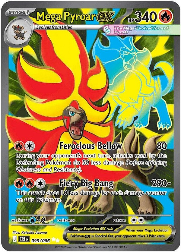 Mega Pyroar EX - 099/086 (Chaos Rising)