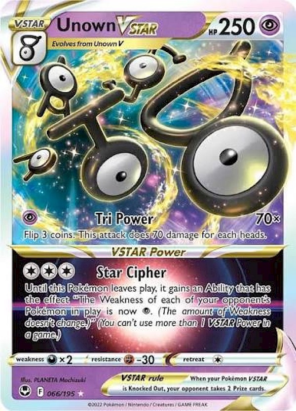 Unown VSTAR - 066/195 (Silver Tempest)