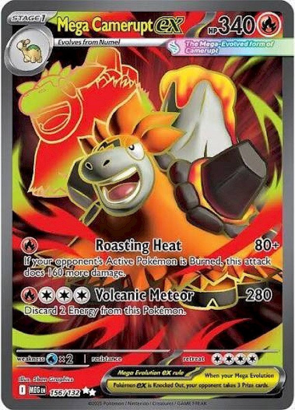 Mega Camerupt EX - 156/132 (Mega Evolution)