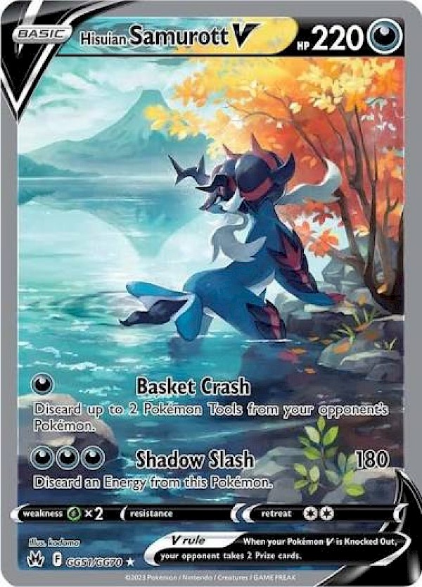 Hisuian Samurott V - GG51/GG70 (Crown Zenith: Galarian Gallery)