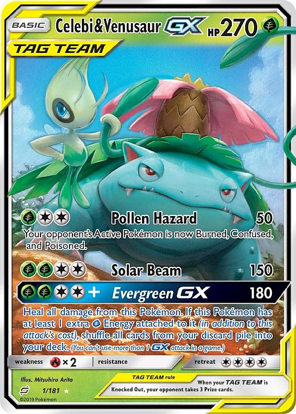 Celebi & Venusaur GX - 1/181 (Team Up)