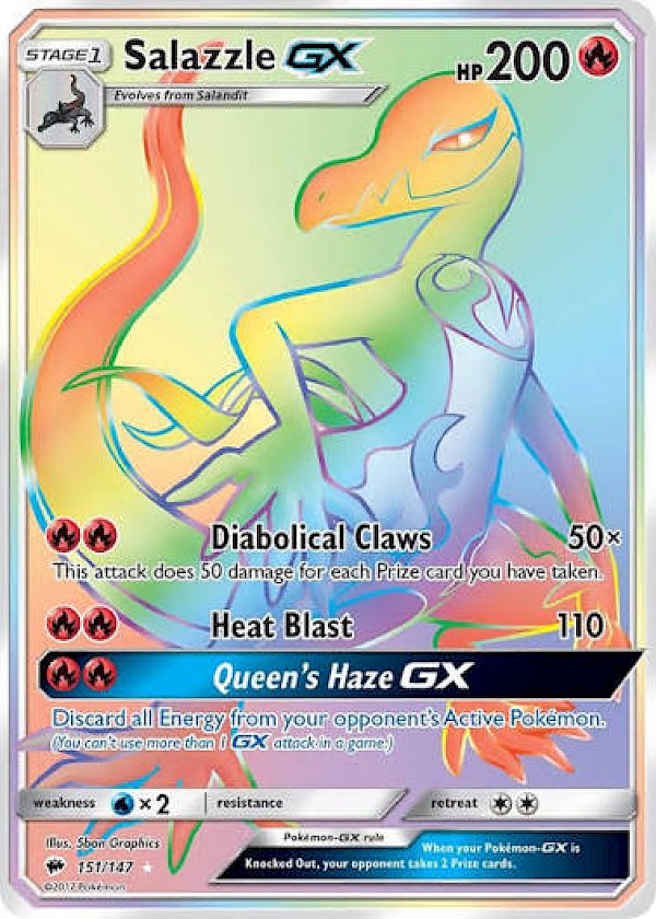 Salazzle GX (Secret) - 151/147 (Burning Shadows)